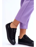 Dámské nízké Materiál tenisky Big Star KK274009 Černá Dámské nízké Materiál tenisky Big Star KK274009 Černá