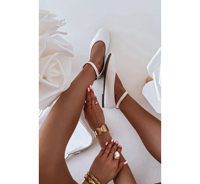 Dámské baleríny 21-42 Janelor bílé - Diamantique