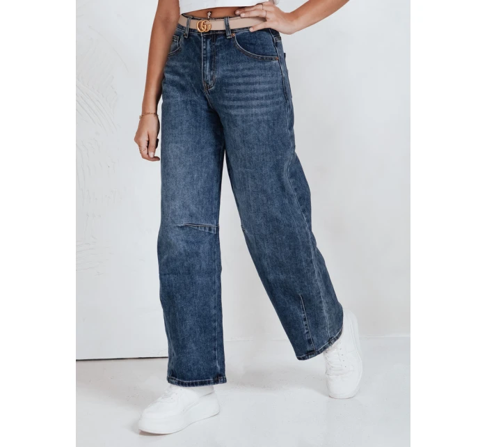 Dámské modré džíny s širokými nohavicemi Dstreet model 21992494 - FashionStreet Dámské modré džíny s širokými nohavicemi Dstreet model 21992494 - FashionStreet