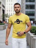 Pánské tričko s potiskem SUPERIOR žluté FashionStreet NX5015R