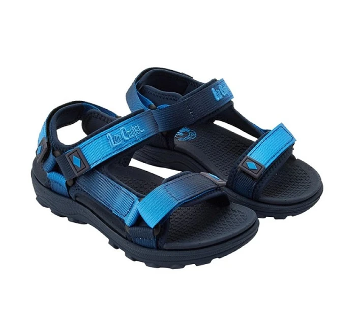 Lee Cooper dětské boty chlapecké sandály na suchý zip na letní pláž modré