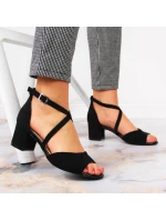 Černé sandály na jehlovém podpatku W model 21777516  Sergio Leone - Inny