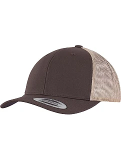 Flexfit 6606/6606T 6 panelová vintage kšiltovka "Trucker" 55.6606 brown/khaki