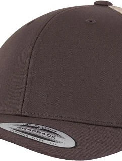 Flexfit 6606/6606T 6 panelová vintage kšiltovka "Trucker" 55.6606 brown/khaki