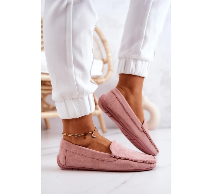 Dámské Semišové Mokasíny růžove Morreno Dámské Semišové Mokasíny růžove Morreno