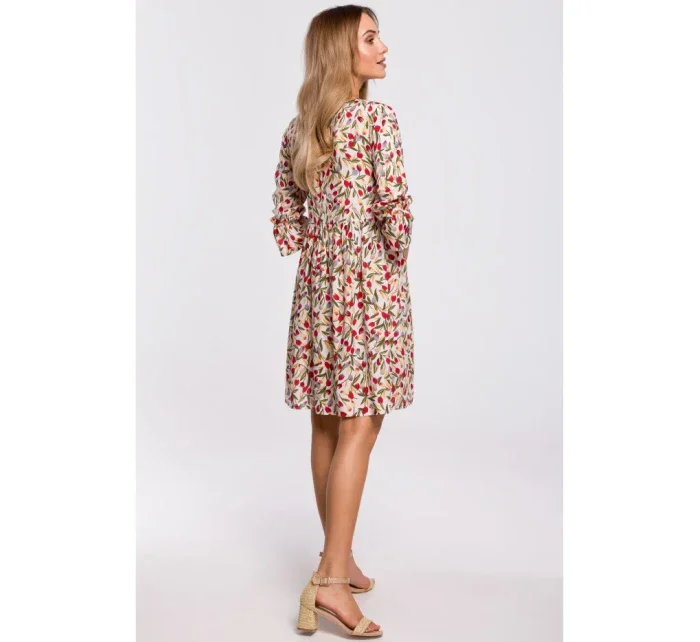 M521 Šaty s nařasenými rukávy - model 5