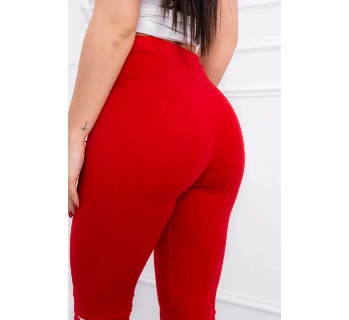 Dámské legíny model 19776617 Červená - Kesi Dámské legíny model 19776617 Červená - Kesi