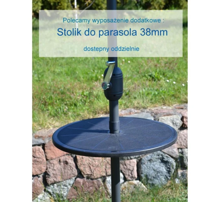 ZAHRADNÍ SLUNEČNÍK 300 CM SKLÁDACÍ ŠEDÝ