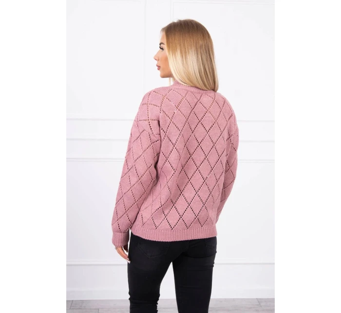 Poloviční rolák s diamantovým vzorem tmavě růžový Poloviční rolák s diamantovým vzorem tmavě růžový