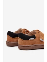 Kožené polobotky Barefoot dětské s motivem  světle hnědé model 21958958 - Bartek S.A.