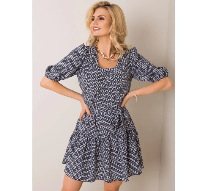 Šaty LK SK 508151.34P tmavě modrá a červená