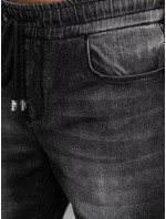 Černé pánské kalhoty Dstreet UX3864