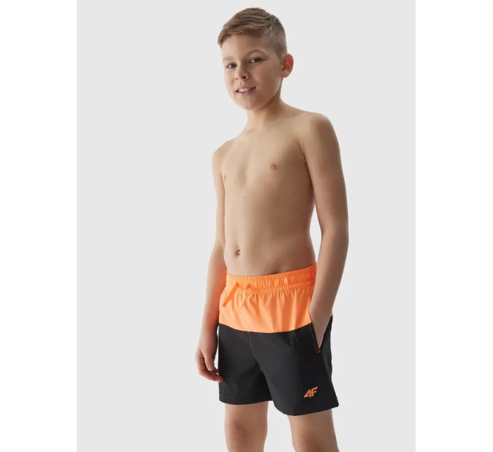 Chlapecké plážové šortky typu boardshorts 4F - oranžové Chlapecké plážové šortky typu boardshorts 4F - oranžové