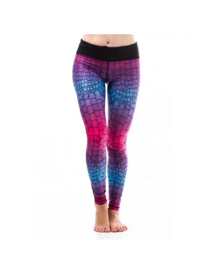 Dámské fitness legíny Six Deuce Alligator - růžová/modrá/fialová - Litex