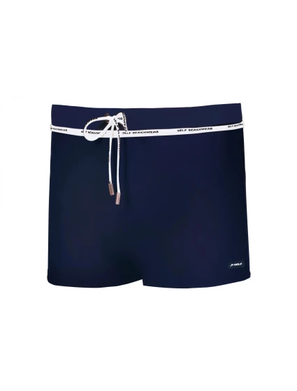 Pánské plavky L4 8 tm. modré - Self Pánské plavky L4 8 tm. modré - Self