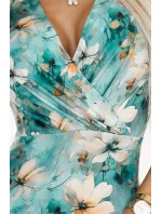 Přiléhavé šaty s obálkovým výstřihem model 21012931 - numoco Přiléhavé šaty s obálkovým výstřihem model 21012931 - numoco