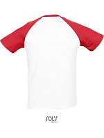 SOL'S Funky Pánské 2-barevné raglánové tričko 25.1190 white/red