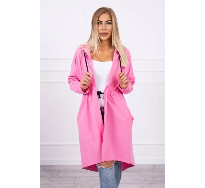 Delší zadní plášť světle růžový Delší zadní plášť světle růžový