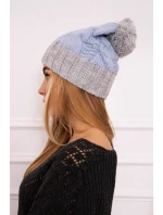 Paris fleecová čepice K212 modrá+šedá