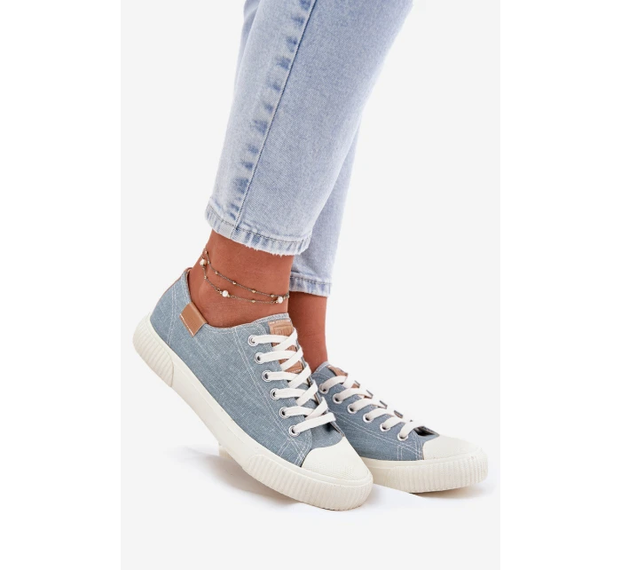 Dámské Textilní Tenisky Big Star model 21693106 Modré - Big Star Shoes Dámské Textilní Tenisky Big Star model 21693106 Modré - Big Star Shoes