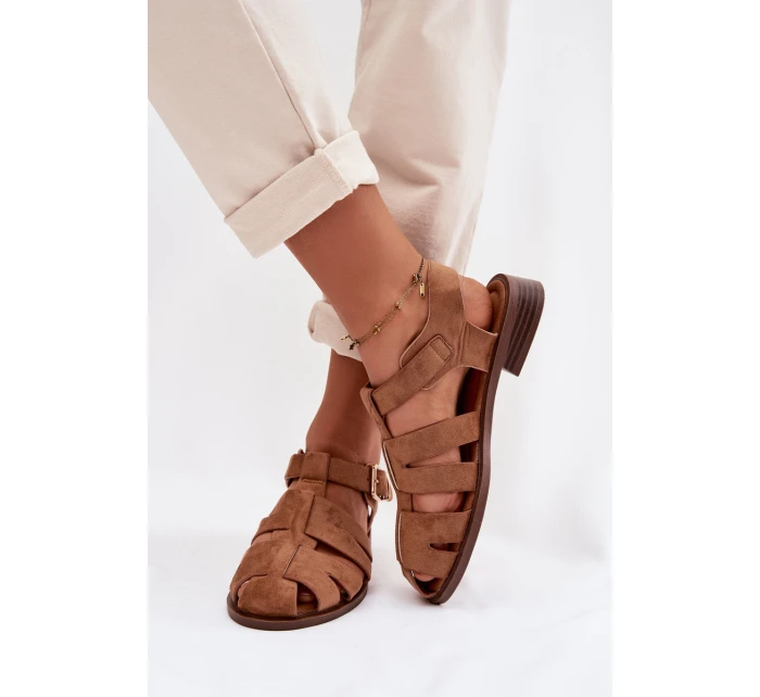 Dámské sandály s Zlatým přezkou Camel model 21937607 - Boto