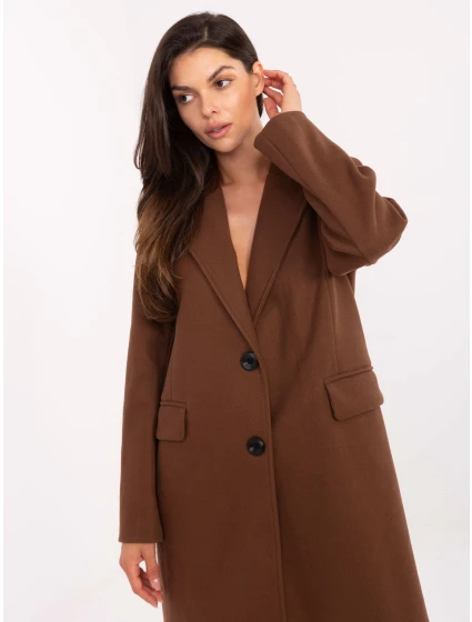 Płaszcz IT PL model 21302321 brązowy - FPrice Płaszcz IT PL model 21302321 brązowy - FPrice