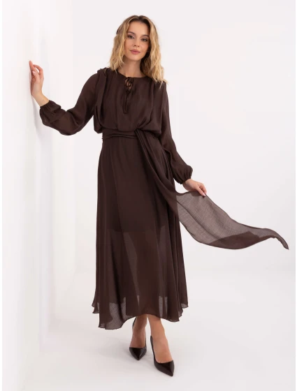 Sukienka MI SK model 21755233 ciemny brązowy - FPrice