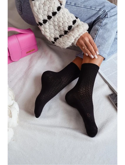 Dámské azurové ponožky – černé Dámské azurové ponožky – černé