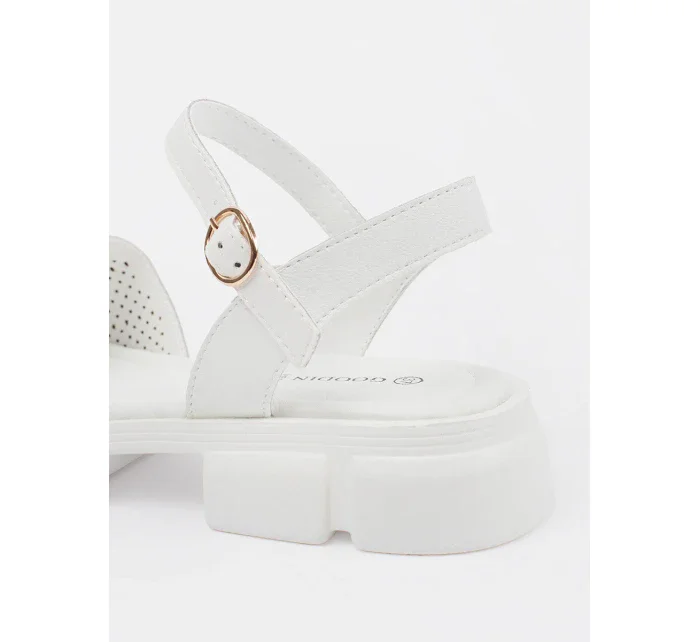 Výborné  sandály bílé dámské platforma