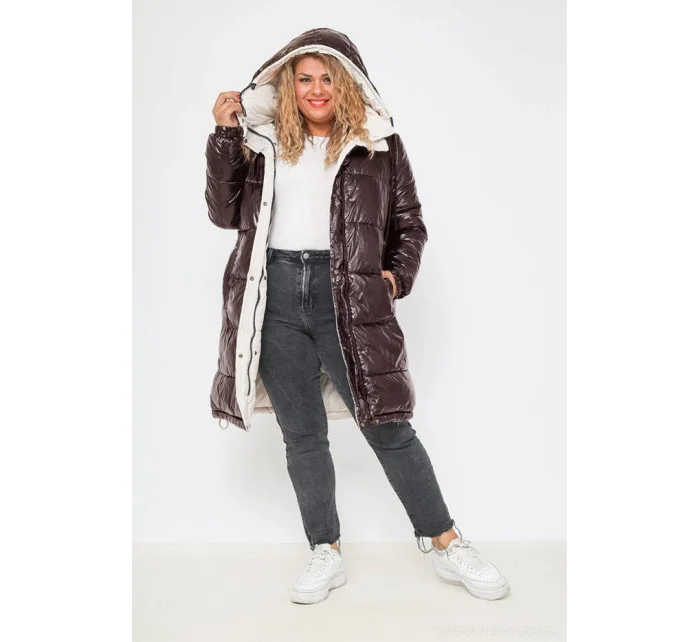 hrubší dámská zimní oboustranná bunda model 21245909 - MELYA MELODY