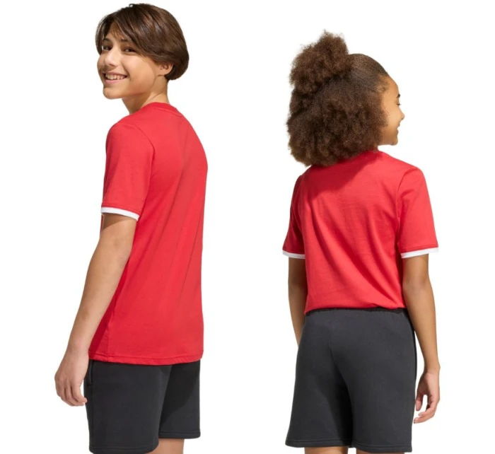 Adidas Dětské tričko Entrada 26 Tee červená JZ6674 Adidas Dětské tričko Entrada 26 Tee červená JZ6674