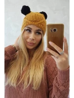 Fleecová čepice 2 hořčice model 18751399 - K-Fashion Fleecová čepice 2 hořčice model 18751399 - K-Fashion