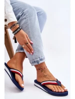 Dámské žabky na platformě Big Star model 21610799 námořnická modrá - Big Star Shoes Dámské žabky na platformě Big Star model 21610799 námořnická modrá - Big Star Shoes