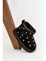 Dětské sněhule s květinami černé Gracina Dětské sněhule s květinami černé Gracina