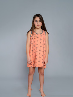 Madeira dívčí košile na široká ramínka - meruňkový potisk