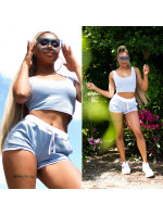 Sexy Sporty Set Cropped Top + Shorts Contrast model 19618838 - Style fashion