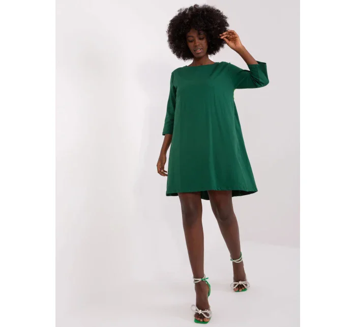 Dámské šaty RV SK 7321.70 tmavě zelené - Rue Paris Dámské šaty RV SK 7321.70 tmavě zelené - Rue Paris