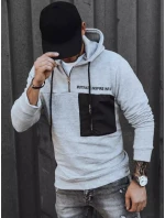 Pánská šedá mikina model 21966815 - Dstreet Pánská šedá mikina model 21966815 - Dstreet