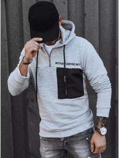 Pánská šedá mikina model 21966815 - Dstreet