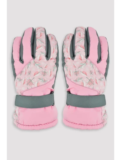 Noviti RN055 Dívčí lyžařské rukavice Leaves