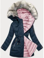 DWUSTRONNA DAMSKA KURTKA ZIMOWA Z KAPTUREM model 21241910 - SPEED.A