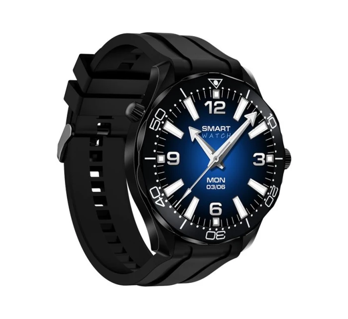 VELTORI VT150-1 Smartwatch Černý silikonový řemínek + černý náramek VELTORI VT150-1 Smartwatch Černý silikonový řemínek + černý náramek