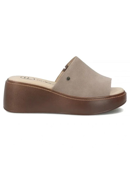 Dámské šedé kožené žabky model 22135945 - FILIPPO