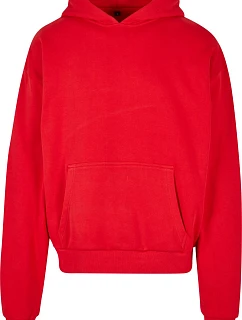 Build your Brand BY 162 Mikina s kapucí z těžké bavlny "Ultra Heavy" 56.0162 city red