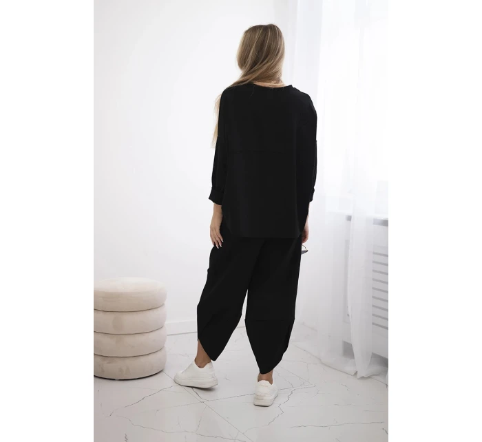 Souprava Punto Milano Winter tepláky + kalhot černý Souprava Punto Milano Winter tepláky + kalhot černý