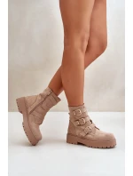 Zateplené dámské boty se béžové model 21670769 - Boto Zateplené dámské boty se béžové model 21670769 - Boto