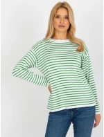 Dámský svetr LC SW 6006 .22 bílé a zelené - FPrice Dámský svetr LC SW 6006 .22 bílé a zelené - FPrice