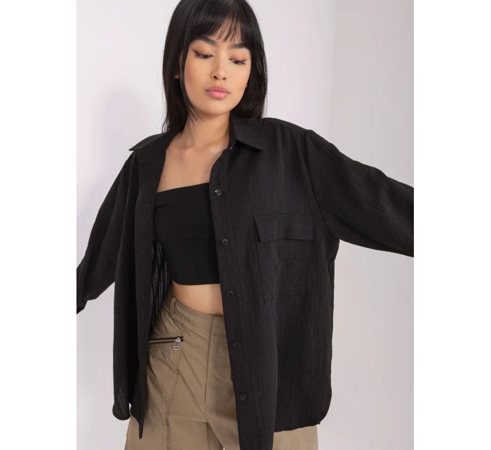 Košile LK KS 509356.27P černá Košile LK KS 509356.27P černá