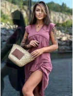 Sukienka TW SK model 18799014 ciemny różowy - FPrice Sukienka TW SK model 18799014 ciemny różowy - FPrice