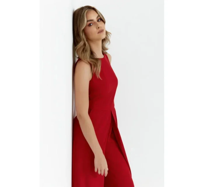 K184 Kombinéza se širokými nohavicemi - červená